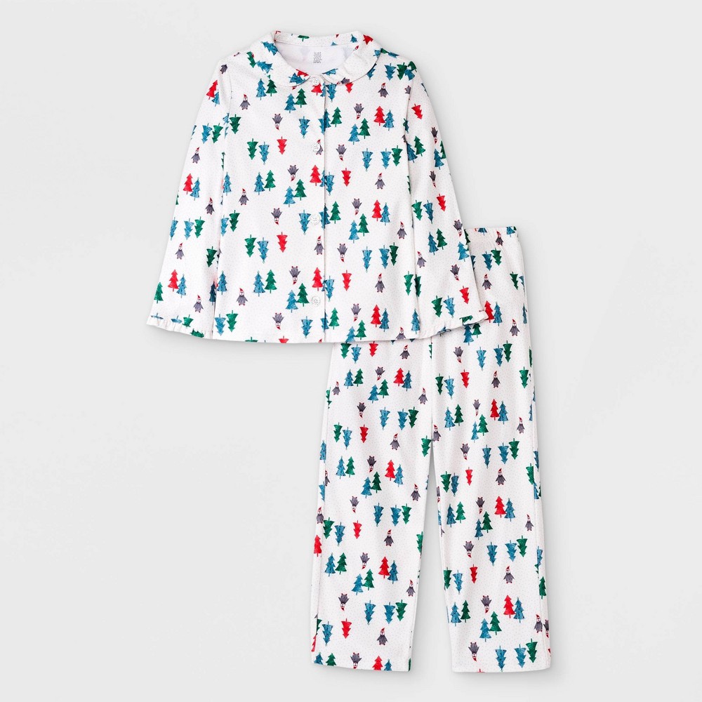 Girls' Penguin Coat Pajama Set - Just One You made by carter's White 8