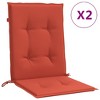vidaXL Lowback Chair Cushions 2 pcs Melange Red 39.4"x19.7"x1.6" Fabric - 2 of 4