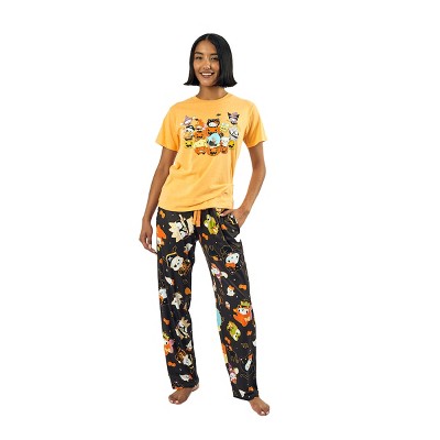 Hello Kitty & Friends Halloween Costumes Women's Oversized Short Sleeve Tee & Lounge Pants Set