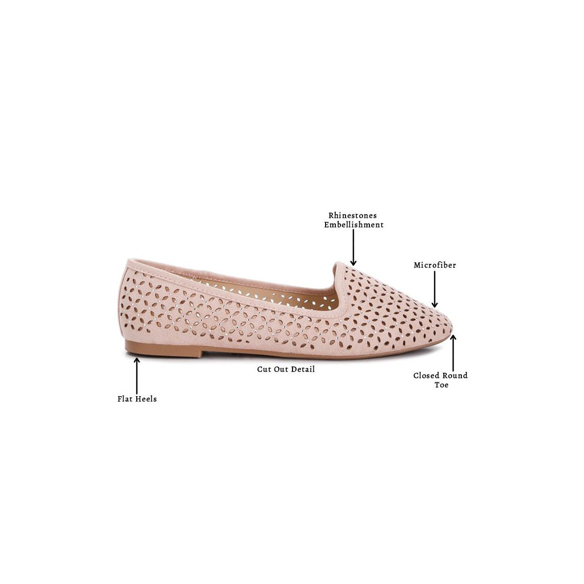 Обувь London Rag Womens Gordon Perforated Ballerinas 10 — фото 3