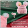 FAAYFIAN Colorful Pompom Knitted Beanie Hat for Kids Age 7-12 Winter Ski Hat Outdoor Ear Warmer - 4 of 4