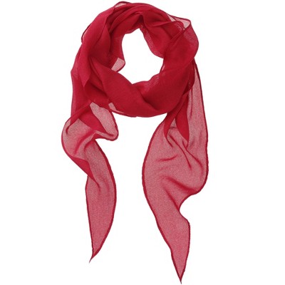 Elerevyo Women's Solid Rhombus Wrinkle Neck Beach Gauze Scarf