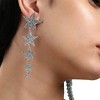 SOHI Women's Crystal Silver Party Drop Earrings - 4 of 4