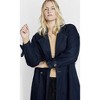 Women's Plus Size Laylo Trench Coat - dark denim | CITY CHIC - 2 of 4