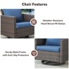 Outdoor Patio Swivel Chair Glider Chair with Removable Cushions for Porch - 4 of 4