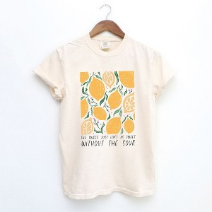 Simply Sage Market Women's Boho Lemon Sweet With Sour Short Sleeve Garment Dyed Tee - 1 of 4