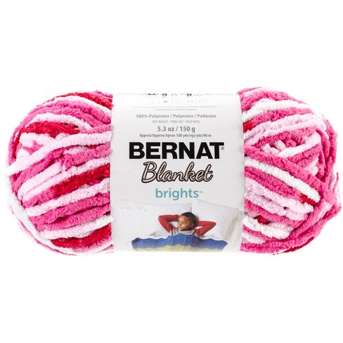 Bernat Blanket Brights Yarn-raspberry Ribbon Variegated 