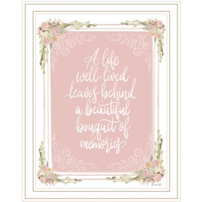 HomeRoots A Life Well Lived White Framed Print Wall Art