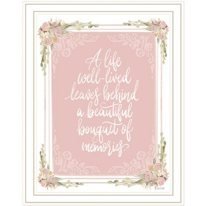 HomeRoots A Life Well Lived White Framed Print Wall Art - 1 of 3