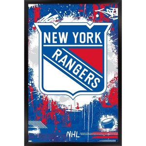 Trends International NHL New York Rangers - Maximalist Logo 23 Framed Wall Poster Prints - 1 of 4