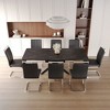 9-Piece Extendable Dining Set with Rectangle Kitchen Table and 8 C-shaped Tube Armless Chairs - 2 of 4