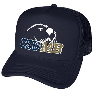 Gender Neutral Official California State University Monterey Bay Primary Logo Foam Snapback Trucker Hat - for Men and Women Navy Navy One Size - 1 of 4