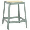 Palmyra Cane Stool - Aqua Smoke/Natural - Safavieh - image 3 of 4