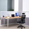 VEVOR Office Divider Privacy Partitions, 2-Pack, 72" x 48" Room Divider Walls, PET Workstation Cubicle Partition with Frosted Acrylic Windows,Gray - 2 of 4