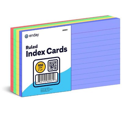 100ct 3 X 5 Ruled Index Cards White - Up & Up™ : Target