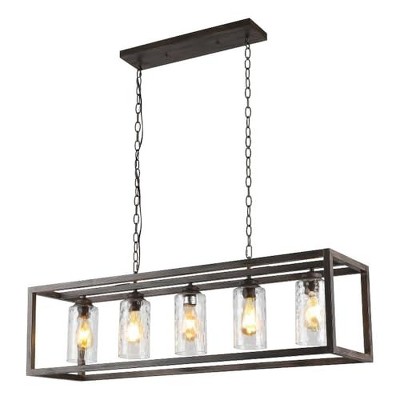 Chloe Lighting Farmhouse-Style 4 Light Semi-Flush Fixture 24" Wide