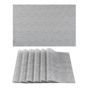 REGALWOVEN PVC Heat Resistant Wipeable Kitchen Table Decor Place Mats 18 x 12 Inch 6 Pcs - 1 of 4