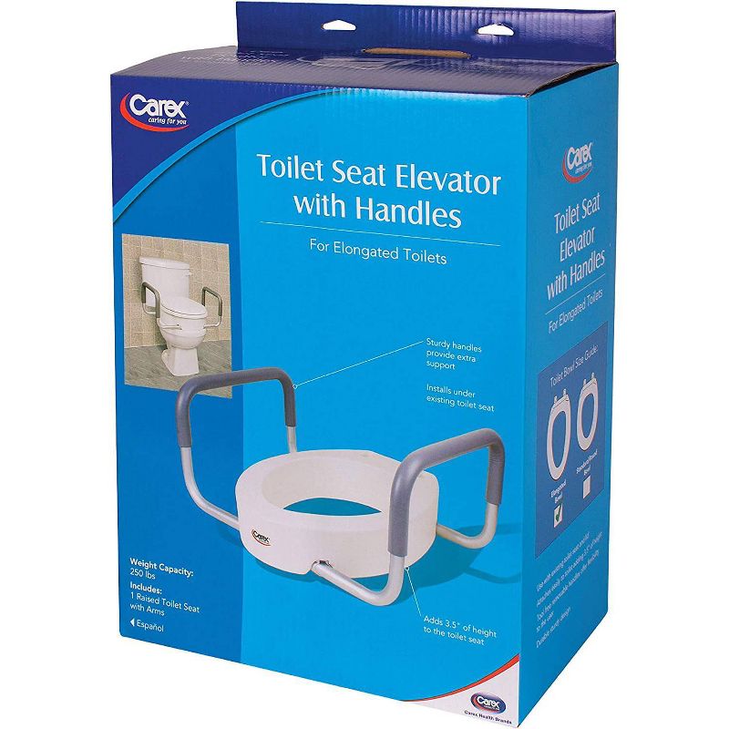 Carex Toilet Seat Elevator with Arms - Elongated, 3 of 5
