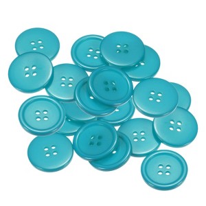 Unique Bargains Sewing Resin Round Flat 4-Hole Replacement Craft Buttons 20 Pcs - 1 of 4