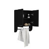 Optim Medicine Cabinet with towel holder 17.4" Wide Medice Cabinet Organizer with Two interior Shelves and Tower Holder for Bathroom, Kitchen, Mudroom - 4 of 4