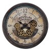 FURNIinspire Wall Clocks Round Gear Mechanism Wall Hanging Clock Living Room Decorative Timepiece Vintage Wall Decor, Brown, 20"*20"*3" - 2 of 4
