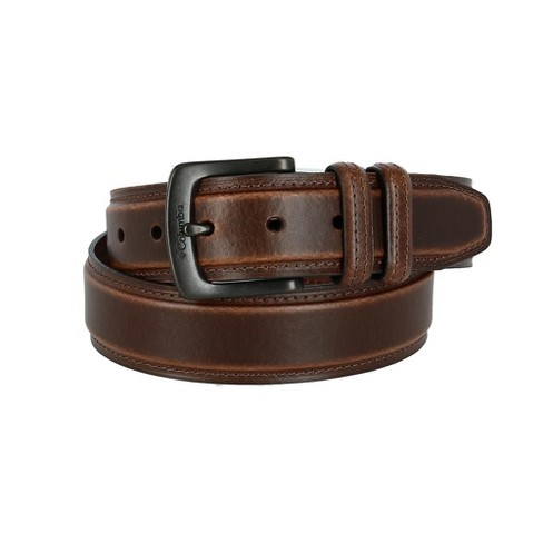 Columbia Men's Leather Double Loop Padded Belt, Small, Brown : Target