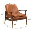 Christopher Knight Home Evelyn Modern Faux Leather and Wood Accent Chair Brown - 3 of 4