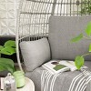 Barton Oversized Wicker Egg Chair Indoor/Outdoor Patio Lounger Seat Cushion Included, Grey - 4 of 4