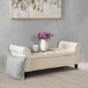 Upholstered Storage Ottoman Bench With Arms, Bed Bench Entryway Bench With Storage, PU End Of Bed Bench Shoe Bench - 2 of 4