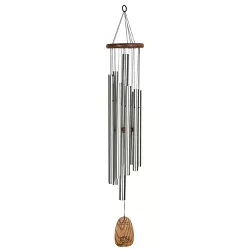 Woodstock Chimes Signature Collection, Woodstock Mindfulness Chime, Large 44'' Silver Wind Chime WMCL