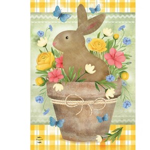 Briarwood Lane Easter Garden Flag 12x18 For Outdoor Flowerpot Bunny For Easter Garden Flag Flags For Outside - 1 of 4