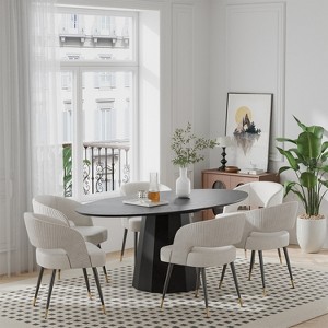Dovelina 3 Color Options 67in Oval Dining Table for 6 People - 1 of 4