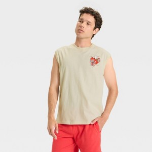 Men's Icee Graphic Muscle Tank Shirt - Original Use™ Beige - 1 of 3