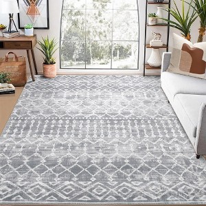 Area Rugs Boho Moroccan Rugs for Living Room Carpet Abstract Rugs for Bedroom Soft Distressed Rug - 1 of 4