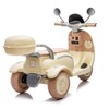 INFURNIC Baby Walkers Two-seater Kids Ride On Motorcycle Three Wheels Kids toy with Oversized Storage Box for kid 3-6, Yellow, 47.24"*20.08"*21.17" - 4 of 4