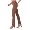 Rekucci Women's Pull-On Straight Leg Pants with Pockets & Tummy Control – Office Workwear Stretch Trousers - 2 of 4