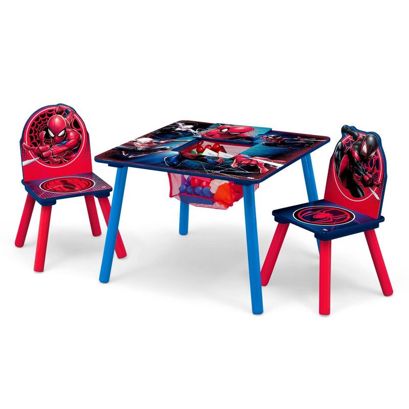 Delta Children Spider-Man Kids&#39; Table and Chair Set with Storage (2 Chairs Included) - Greenguard Gold Certified - 3ct, 4 of 8