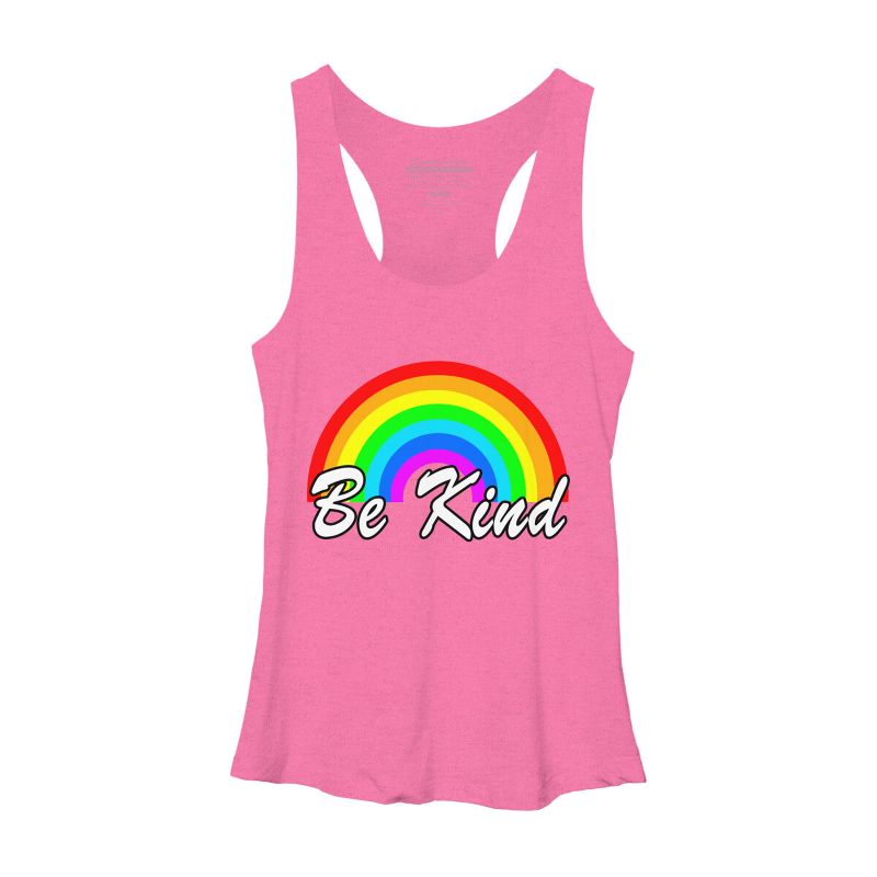 Adult Design By Humans Be Kind Autism Awareness Rainbow Choose Kindness By Racerback Tank Top, 1 of 3