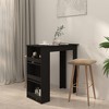 vidaXL Bar Table with Storage Rack Black 40.2 in.x19.7 in.x40.7 in. Engineered Wood - 4 of 4