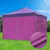 InstaHibit Privacy Sidewall Zipper UV30+ Fits 10x10ft Canopy Garden 1 Piece Purple - 2 of 4