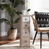 Baxton Studio Seanna Wood 4 Drawer Storage Unit Light Brown: Farmhouse Style Accent Cabinet, No Assembly Required - 2 of 4
