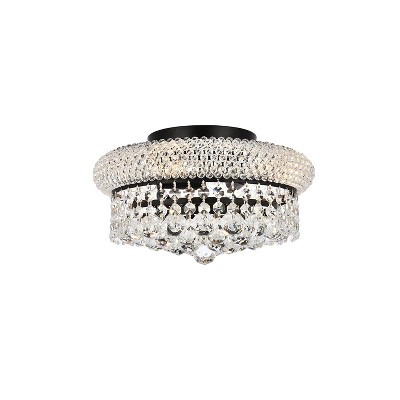 Elegant Lighting Primo 12 inch black flush mount