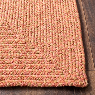 Handmade Multicolor Braided Cotton Square Area Rug, 6' x 6'