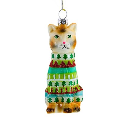 Cody Foster 4.0 Inch Festive  Kitty Cat Christmas Tree Ornaments