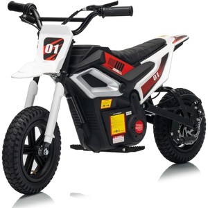 24V Electric Dirt Bike with Rear Wheel Suspension,350w Electric Motorcycle Up to 13.67Mile/h - 1 of 4