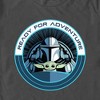 Men's Star Wars: The Mandalorian Ready for Adventure Grogu and Mando Badge T-Shirt - image 2 of 4