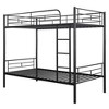 PAGED Twin Over Twin Metal Loft and Bunk Bed, for Bedroom and Dormitory, Silver - 4 of 4