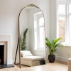 71"x31" Gold Arched Mirror, Aluminum Alloy Full-Length Mirror with Stand, Vanity Mirror for Bathroom, Bedroom, Living/Dressing Room - 2 of 4