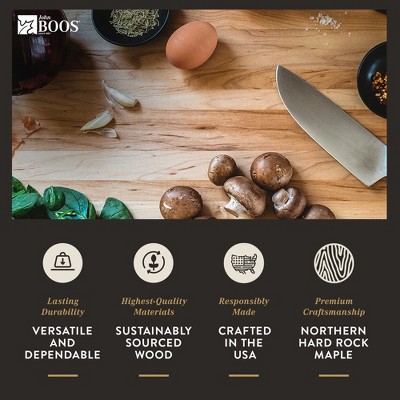 Large Brown Maple Wood Reversible Cutting Board with Juice Groove