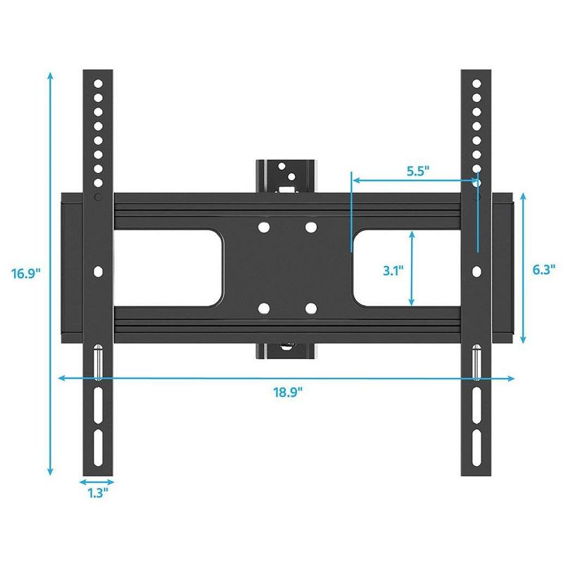 Monoprice Outdoor Full Motion TV Wall Mount Bracket For TVs 32in to 100in, Max Weight 110 lbs, VESA Patterns Up to 200x200 to 400x400, 3 of 7